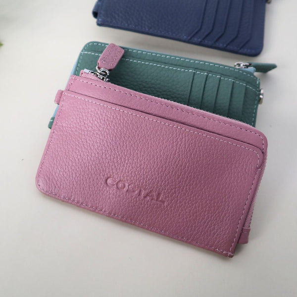 Slim Card Wallet with Wristlet Costal Leather Bags