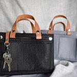 Black and gray bag organizers