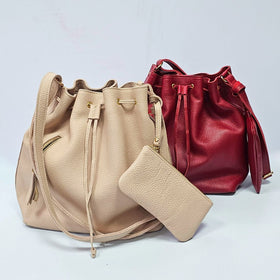 SALE Stella Bucket Bag - Cream Pink