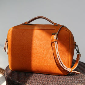 SALE Betsy Maxi Box Bag in Butterscotch