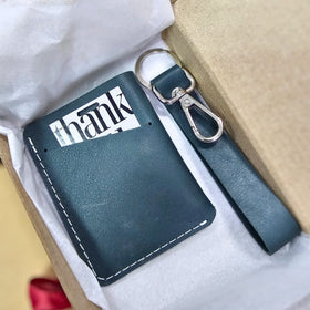 Card Sleeve and Long Key Fob Gift Set
