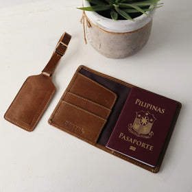 Passport Holder and Luggage Tag Set
